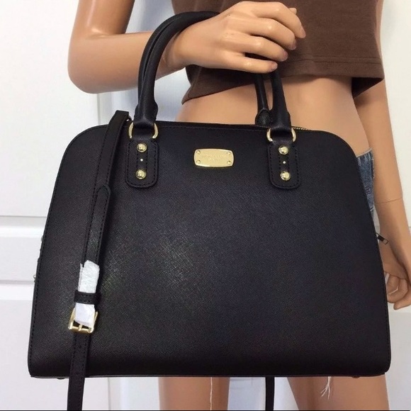 Michael Kors Handbags - Michael Kors Black Saffiano Large Satchel Bag BNWT